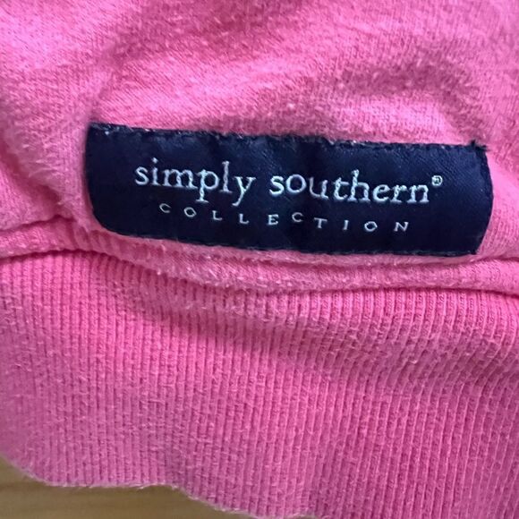 Simply Southern size M pink and aqua half zip sweatshirt - Picture 2 of 7